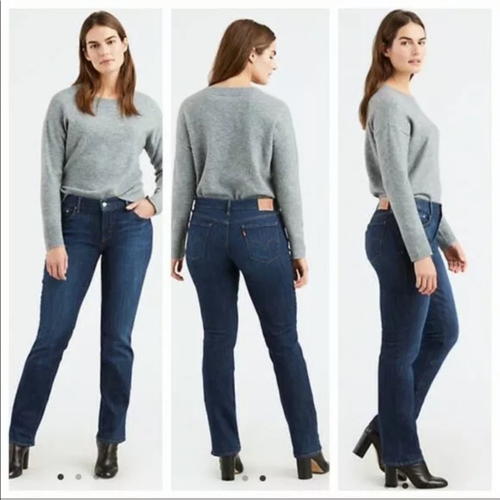 Levi's Size 6 Short 505 Jeans Straight Dark Wash